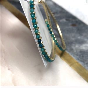 Kendra Scott Birdie hoop in teal agate